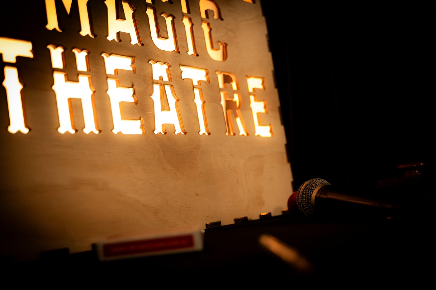 The Adelaide Magic Theatre illuminated sign — a guide to magic shows at Adelaide Fringe